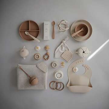 Mushie Silicone Pacifier Holder Case in Cloudy Mauve