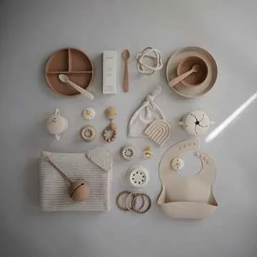 Mushie Silicone Pacifier Holder Case in Cloudy Mauve