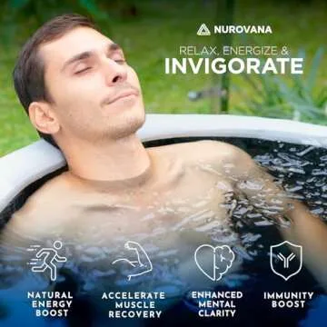 Cold Plunge Tub with Water Chiller Port - XL 59in Portable Ice Bath Tub for Athletes - Inflatable Ice Plunge Tub for Cold Therapy - Ice Plunge Tub Chiller for Ice Baths at Home Ice Pod