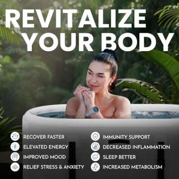 Cold Plunge Tub with Water Chiller Port - XL 59in Portable Ice Bath Tub for Athletes - Inflatable Ice Plunge Tub for Cold Therapy - Ice Plunge Tub Chiller for Ice Baths at Home Ice Pod