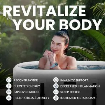 Cold Plunge Tub with Water Chiller Port - XL 59in Portable Ice Bath Tub for Athletes - Inflatable Ice Plunge Tub for Cold Therapy - Ice Plunge Tub Chiller for Ice Baths at Home Ice Pod