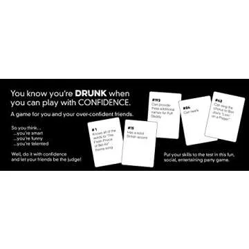 DRUNK CONFIDENCE Party Game - an Adult Party Game for You and Your Overconfident Friends.