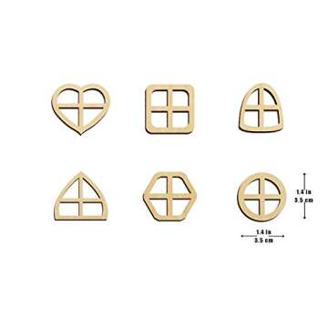 12pcs Fairy Garden Wooden Windows DIY Craft Kit for Kids
