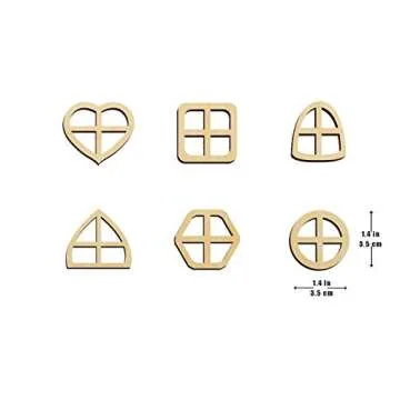 12pcs Fairy Garden Wooden Windows DIY Craft Kit for Kids