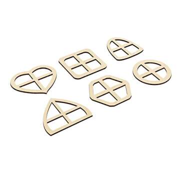 12pcs Fairy Garden Wooden Windows DIY Craft Kit for Kids