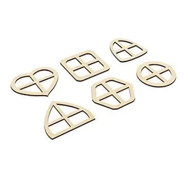 12pcs Fairy Garden Wooden Windows DIY Craft Kit for Kids