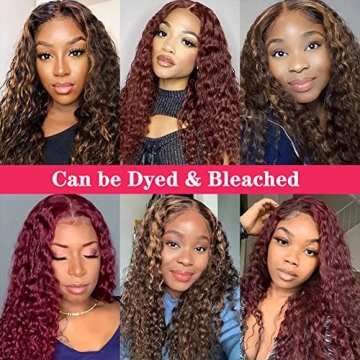28 Inch Deep Wave Lace Front Wig 180% Density for Women
