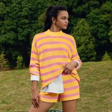 LAMISSCHE Oversized Striped Lounge Set for Women