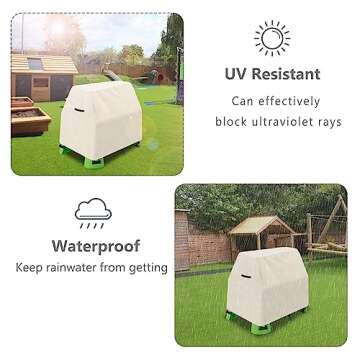 Aacabo Kids Water Table Cover Fit Rain Showers Splash Pond Water Table,Waterproof Dust Proof Anti-UV Outdoor Toys Cover-Cover only