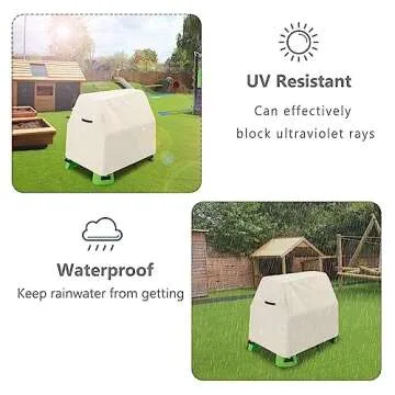 Aacabo Kids Water Table Cover Fit Rain Showers Splash Pond Water Table,Waterproof Dust Proof Anti-UV Outdoor Toys Cover-Cover only