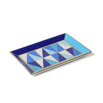 Jonathan Adler Sorrento Rectangle Trinket Tray, Blue