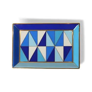 Jonathan Adler Sorrento Rectangle Trinket Tray, Blue