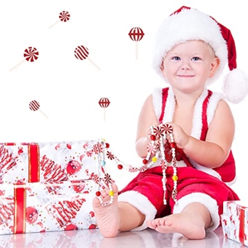 9 Ft Christmas Wooden Bead Garland for Festive Decor