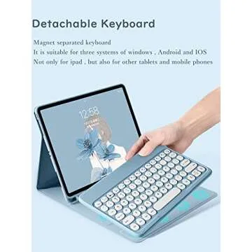 HENGHUI Keyboard Case for iPad Mini 7 A17 Pro (2024), iPad Mini 7th/6th Generation Keyboard Case Cut...