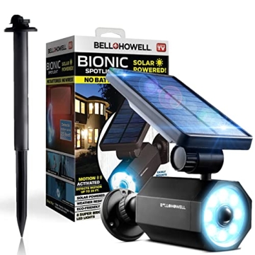 Bell+Howell Bionic Spotlight Motion Solar Spot Lights Outdoor Waterproof, Solar Landscape Lights, Ou...