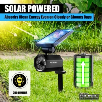 Bell+Howell Bionic Spotlight Motion Solar Spot Lights Outdoor Waterproof, Solar Landscape Lights, Outdoor Solar Yard Lights Weather Resistant, Super Bright LED Lights, for Garden, Lawn As Seen On TV