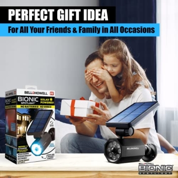 Bell+Howell Bionic Spotlight Motion Solar Spot Lights Outdoor Waterproof, Solar Landscape Lights, Outdoor Solar Yard Lights Weather Resistant, Super Bright LED Lights, for Garden, Lawn As Seen On TV