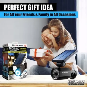 Bell+Howell Bionic Spotlight Motion Solar Spot Lights Outdoor Waterproof, Solar Landscape Lights, Outdoor Solar Yard Lights Weather Resistant, Super Bright LED Lights, for Garden, Lawn As Seen On TV