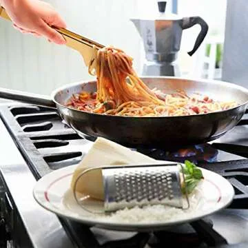 IAXSEE 2-Pack Gold Stainless Steel Salad Tongs