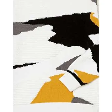 Cable Stitch Women's Vintage Intarsia Pullover Sweater - Crewneck Long Sleeve Geometric Pattern Top