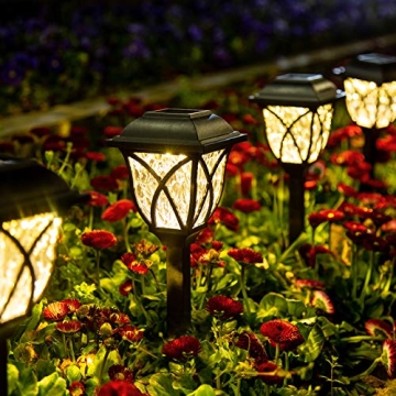 GIGALUMI Solar Garden Lights - 6 Pack Waterproof