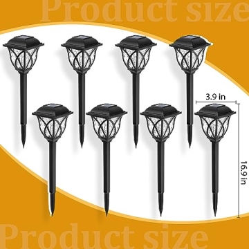 GIGALUMI Solar Garden Lights - 6 Pack Waterproof