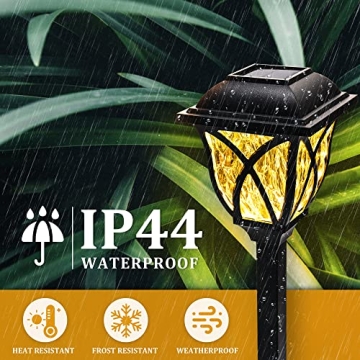 GIGALUMI Solar Garden Lights - 6 Pack Waterproof