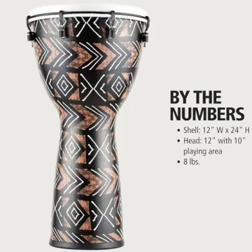 Meinl Percussion Djembe Hand Drum Circle Instrument with Synthetic Shell and Head, Alpine Series — NOT Made in China — Easy Tuning, 2-Year Warranty (ADJ12-KA)