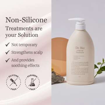 Dr. Bio Wrap-Up Treatment (25.36oz/750ml)| Damaged Hair Repair Treatment, Moisturizing Protein Conditioner for Volume with Probiotics & Amino Acid, Sensitive Scalp Relief, Korean Hair Care, Vegan