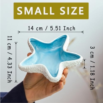 BESSKON Starfish Jewelry Dish - Coastal Decor Trinket Tray