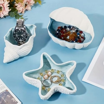 BESSKON Starfish Jewelry Dish - Coastal Decor Trinket Tray