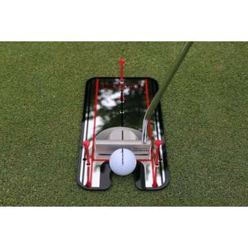 EyeLine Golf Putting Alignment Mirror, Portable Practice Putting Trainer Aid, As Seen on PGA Tour, Made in USA, Use Outdoors or on Indoor Putting mat