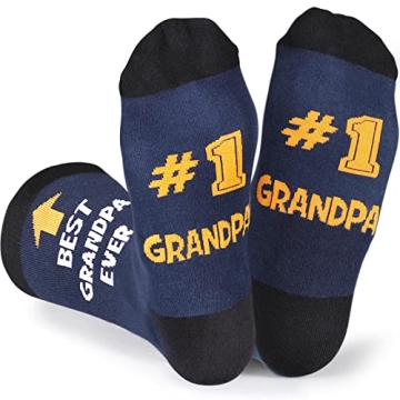 Veachog Grandpa Socks | Funny Christmas Gifts for Papa