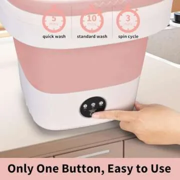 Portable Washing Machine, Upgraded 16L Small Washer and Spin Dryer with Deep Cleaning of Underwear, Baby Clothes and Small Items, Foldable Mini Washer for Apartments, Dorm,RV, Travel, Laundry,Camping