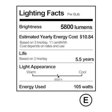 EMART Full Spectrum Light Bulb, 105W Spiral CFL 5500k Daylight for Softbox Lighting Kit, Replacement Lamp for Photography Photo Video Studio, Household Use, Portrait Shooting -2PACK