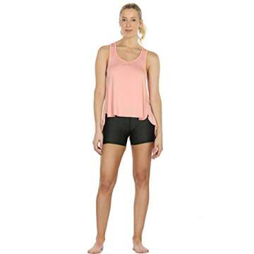 icyzone Tie Back Yoga Tops for Women, Lightweight Workout Athletic Tanks, Breathable Gym Shirts (Pac...