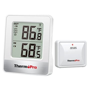 ThermoPro TP200B Wireless Indoor Outdoor Thermometer - 500FT Range