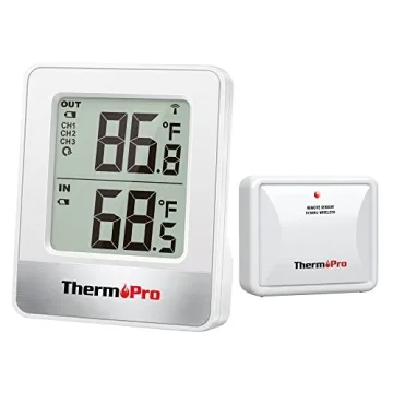 ThermoPro TP200B Wireless Indoor Outdoor Thermometer - 500FT Range