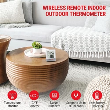 ThermoPro TP200B Wireless Indoor Outdoor Thermometer