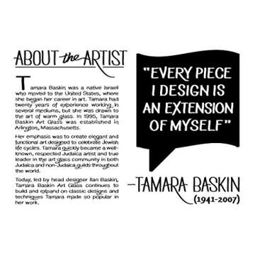 Tamara Baskin Art Glass Art Glass Tie Dye Menorah Hand Made in The USA