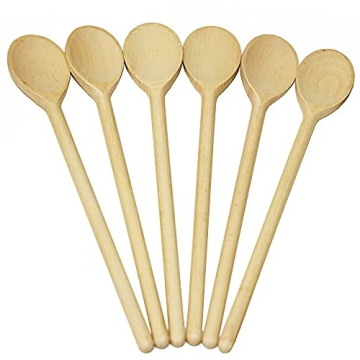 BICB Wooden Spoon Set 12 Inch Beechwood Cooking Spoons