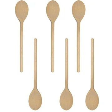 BICB Wooden Spoon Set 12 Inch Beechwood Cooking Spoons