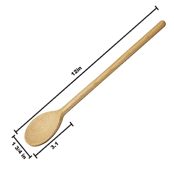 BICB Wooden Spoon Set 12 Inch Beechwood Cooking Spoons