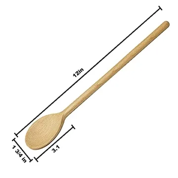 BICB Wooden Spoon Set 12 Inch Beechwood Cooking Spoons