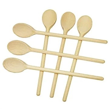 BICB Wooden Spoon Set 12 Inch Beechwood Cooking Spoons