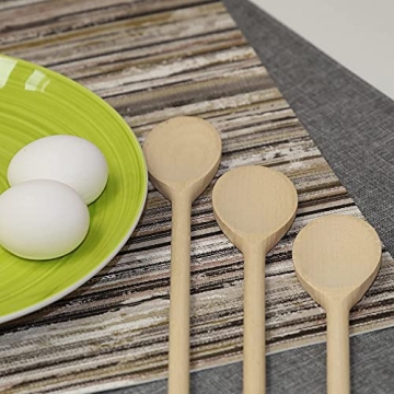 BICB Wooden Spoon Set 12 Inch Beechwood Cooking Spoons
