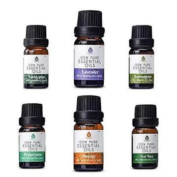 Pursonic Essential Oils Set - Top 6 Aromatherapy Blends Gift Set - 10ml 100% Pure Essential Oils for...