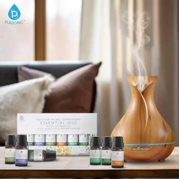 Pursonic Essential Oils Set - 100% Pure Aromatherapy Gift