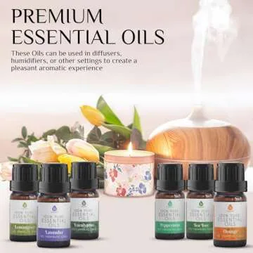 Pursonic Essential Oils Set - 100% Pure Aromatherapy Gift