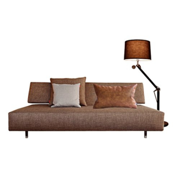 Kdays Brown Faux Leather Lumbar Pillow Cover 12x20